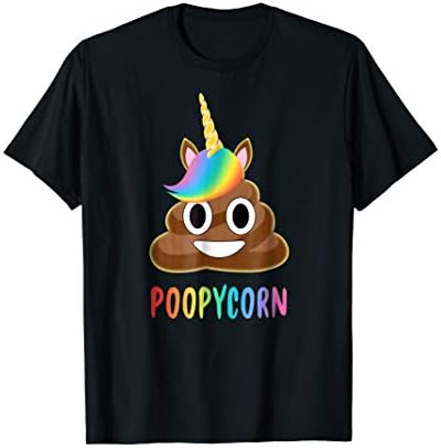 Poopycorn Funny Poop Emoji Unicorn Rainbow Bang T-Shirt