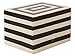 Handicrafts Home Small Decorative Box with Lid – 6x4.5x4” Trinket, Remote Control & Keepsake Memory Box, Decorative Accent for Coffee Table, Shelf, Mantle & Boho Home Decor- Concentric - Black White