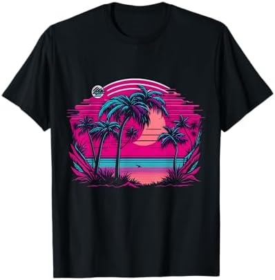 Amazon.com: Retro Eighties 80s & 90s Beach Style Design with Palm