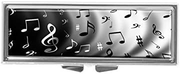 Music Note Pill Box for Purse or Pocket Pill Case Decorative Boxes Gift Box Pill Organizer for Travel Pill Box