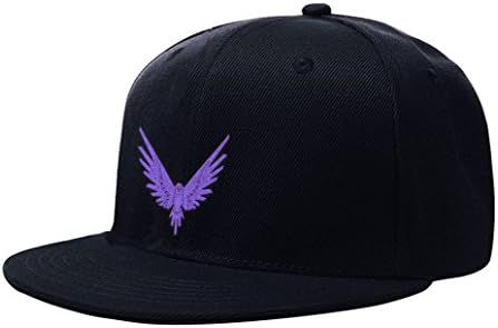 Flashers Logan Flying Bird Paul Purple Embroidered Snapback Adjustable Baseball Cap Black