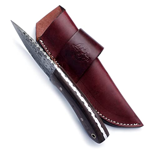 WolfKlinge Handmade Damascus Steel Hunter Knife for Hunting, Survival