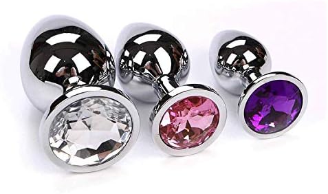 Vibration Isolators Anel Plug Stainless Steel Metal Happy Toys for Woman Smooth Anus Erotic Crystal,S