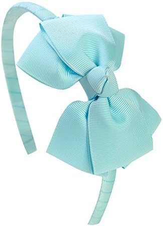 Shemay Fashion Solid Grosgrain Ribbon Hair Bows and Headbands for Toddlers Girls Kids