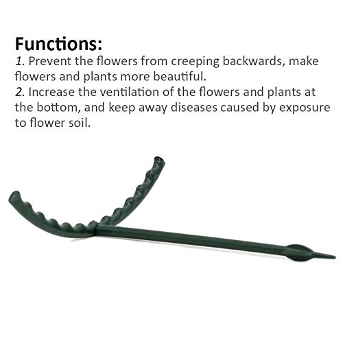Creation Core 12Pcs Plastic Plant Support Stakes Lodging-Resistant Flower Supports DIY Garden Pot Climbing Trellis
