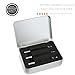 Beenus Expert Precision Eyebrow Tweezers Set 3-pieces Stainless Steel Slant Point & Flat Tip with Metal Box