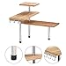 Yaheetech 3-Tier Corner Storage Shelf Organizer Bamboo Corner Shelves Storage Unit Kitchen/Bathroom Space Saving 3 Shelves w/4 Hooks Natural