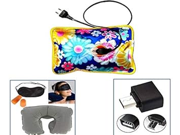 Fameworld Electric Hot Bag Heating Pad With Neck Pillow Ear Plug