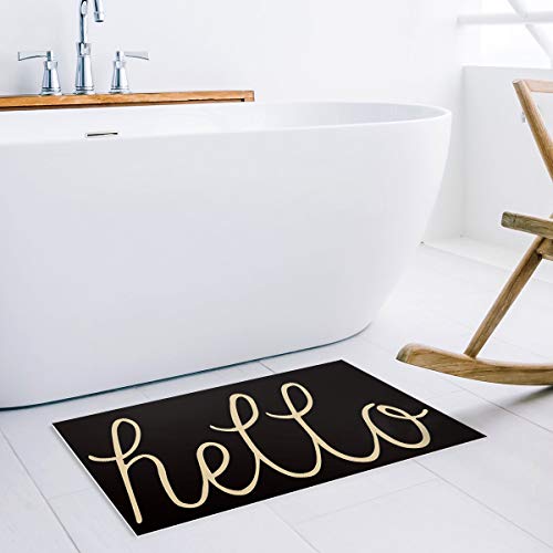 GugeABCmat Kitchen Rugs,Hearts and Merry Christmas Lettering Pen Drawing Style Illustration Hand Drawn,Waterproof,Easy Clean,Low-Profile Mats 35" W X 24" L,Multicolor - Thumbnail 3