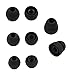 ALXCD Ear Tip for MEE M6 Pro Earphone, SML & Double Flange Soft Silicone Replacement Earbud EarGel EarTip, Fit for MEE M6 Pro Earphone [4 Pair] (Black)