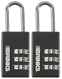Brinks 165-20251 22mm Zinc Resettable Padlock, 2-Pack