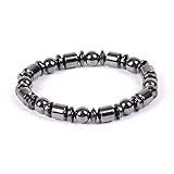 1 x Weight Loss Magnetic Therapy Round Stone Bracelet Health Care Black