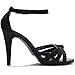 Ollio Women's Shoe High heel Glitter Ankle Strap Sandal
