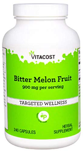 Vitacost Bitter Melon Fruit -- 900 Mg Per Serving - Two 240 Capsules Bottles (480 Total)