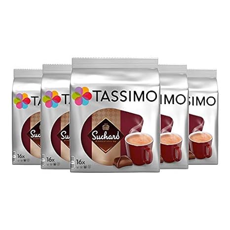 Tassimo Suchard Hot Chocolate 5 x Packs (80 Cups / Servings) 80 T Disc /Capsules by Tassimo