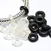 Pro Jewelry 500 High Quality Silicone Rubber Stoppers (Mixed Black & White) for Use Alone or with Clip Lock Spacer Charm