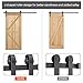 Yaheetech 6 FT Sliding Barn Door Hardware Set Modern Steel Interior Wood Closet Track Kit Black