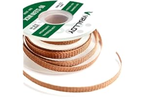 VIRALLOY Solder Wick 2.5mm x 3.0m – No-Clean Rosin Desoldering Wick for Electronics, PCB & Circuit Board Repair | Copper Deso