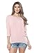 A+D® Womens Soft Knit & 3/4 Dolman Sleeve w/ Hi Low Top