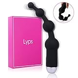 Lyps Massager Vibrating Anal Beads - Waterproof With 10 Vibration Frequency, Anal Plug Vibrator With anal beads, Body Safe Silicone And No Odor, for men self pleasure