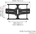 Vogel's Full Motion TV Wall Mount, Swivel and Tilt - for 40 to 65 inch TV, Next 7345, Black