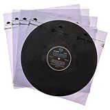 Record Inner Sleeves Anti-Static- (50Pk) Premium Protection for 12" LP Albums by Record-Happy. Finest Quality for Your Valuable Vinyl Collection