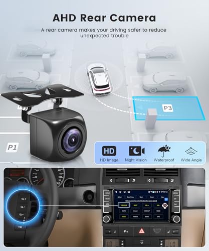 8 Core 4G+64G Android Car Radio for VW Touareg 2004-2011 VW Transporter T5 Multivan 2004-2009 Wireless Carplay Android Auto 7 Inch Car Radio GPS Navi WiFi Bluetooth FM/RDS/DSP/SWC Backup Camera