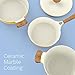 hOmeLabs Ceramic 8 Piece Cookware Set - Compatible with Induction Stovetop Non Stick Pots with Lids and Nonstick Frying Pans - Dishwasher Safe - Dutch Oven Pot Fry Pan Sets - PTFE PFOA Free - Yellow
