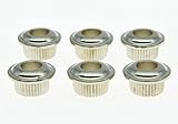 KAISH Metal Nickel 10mm Vintage Guitar Tuning Keys Conversion Bushings Adapter Ferrules