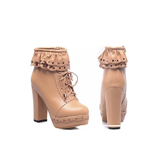 Charm-Foot-Womens-Sweet-Lolita-Platform-Chunky-Heel-Ankle-Boots-6-Apricot