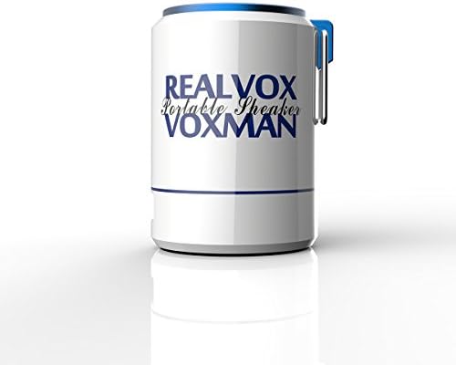 REALVOX Voxman Portable Wireless Bluetooth Speaker-Hi-Fi Sound with Crystal Clear Audio-Travel-Friendly, Smartphone Compatible-Indoor/Outdoor Use, White