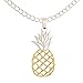 Happy Kisses Pineapple Necklace – Be A Pineapple Pendant – Message Card (Gold and Silver)