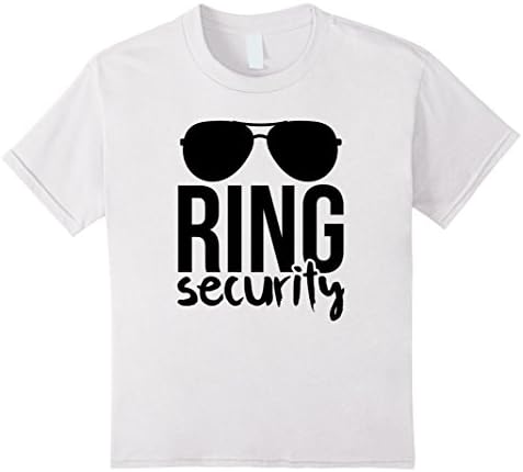 Kids Ring Security - Ring Bearer Wedding Party Rehearsal T-Shirt 12 White