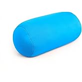 Travel Fanatics Standard Microbead Pillow – 7"x12" Squishy Neck and Body Support Pillow for Travel, Airplane, Car – Soft and Flexible Comfort for Neck, Back, Legs, and Whole Body - Blue