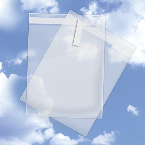 9" x 12" Crystal Clear Plastic Cello Bags (200 Pack) Resealable