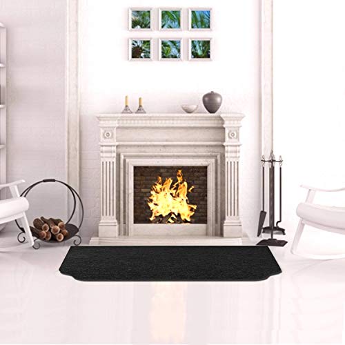 Tirifer Fire Resistent Fireplace Hearth Rug, Gas Grill Splatter Mat