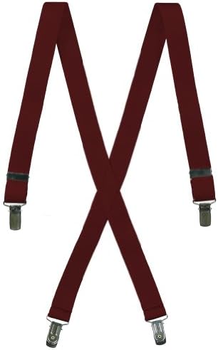 Tiny Penguins Boys' Formal Suspenders for Tuxedo Suit One Size Solid Burgundy