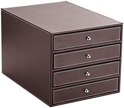 書類収納 収納ボックスレザーファイルボックスクリエイティブデスクトップ引き出し仕上げオフィスファイルボックスa4情報デスクトップ用便箋 書類チェスト フロアケース Shancl Hotelstatt Se