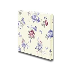 Canvas Prints Wall Art - Beautiful Seamless Flower Pattern Retro/Vintage Style | Modern Wall Decor/Home Decoration Stretched Gallery Canvas Wrap Giclee Print & Ready to Hang - 12" x 12"