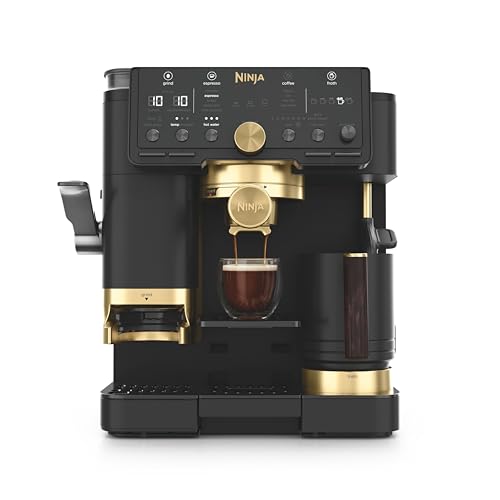 Ninja Luxe Café Pro David Beckham 3-in-1-Kaffeemaschine Schwarz und Gold