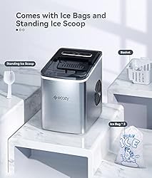 ecozy Portable Ice Maker Countertop, 9 Cubes Ready