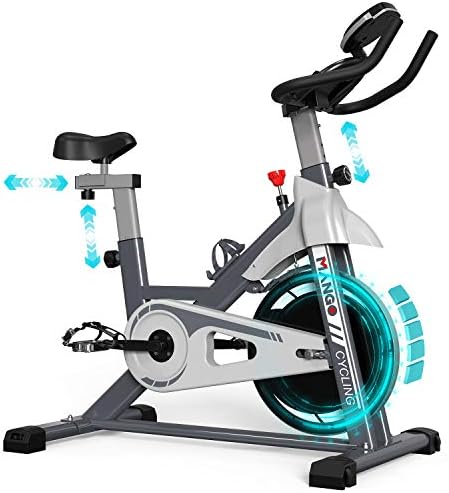 Mangoエアロバイク 超静音マグネット式フィットネスバイク 一年保証 本格トレーニングスピンバイク 負荷無段階 ハンドル サドル調節可能 家庭用エクササイズバイク デジタルメーター スマホホルダー 移動キャスター付き 135kg耐荷重 自宅ダイエットマシン 日本語説