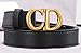 Menalisa Women's Deluxe CD Buckle Design Fashion Italian Imported Leather Belt (Black, 105cm/41.3inch(34-36))