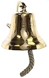 Solid Brass Engraved Bracket Bell 