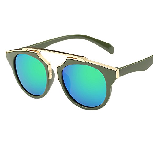FTXJ Toddler Sunglasses, Kids Anti-UV Sunglasses 7 Color Baby Boys Girls Goggle Sunglasses Age 3-12 (Green)