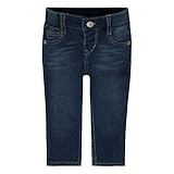 Levi's Baby Girls' Skinny Fit Ribbed Waistband Jean, Blue Winds, 24 Months