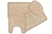 Bathroom Rug Mat Set 4-Piece Memory Foam - Extra Soft Anti-Slip Shower Large Bath Rugs – Perfect Combination of Luxury and Comfort - Beige