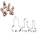 Three Piece Stainless Steel Naughty Bachelorette Party Peter Shaped Cookie Cutter