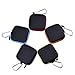 eBoot Earphone Square Carrying Case Earbud Storage Pouch with Carabiner for Cellphone Headset Earbuds and USB Cable, 5 Colors