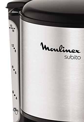 Moulinex FG360811 Glas-Kaffeemaschine Subito edelstahl Matt, Schwarz, 15 Tassen – Bild 5